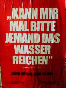 Kann mir mal bitte jemand das Wasser reichen?