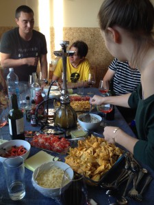 Dickes Abendessen in Novosibirsk