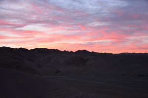 Der Sonnenaufgang am EIngang zur Eisvalley