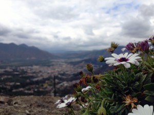 Der Ausblick von San Christobal ins Tal  
